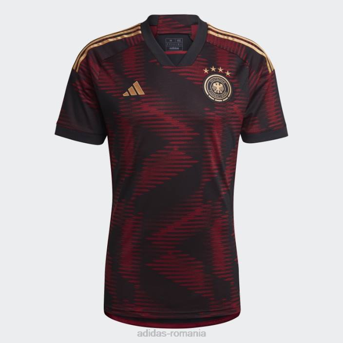 Adidas negru germania 22 deplasare tricoul fierbinte bărbați negru 2JBN6429