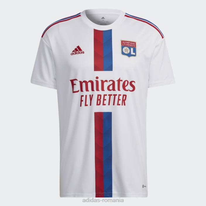 Adidas olympique lyonnais 22/23 tricou acasă alb adidas bărbați alb 2JBN13830