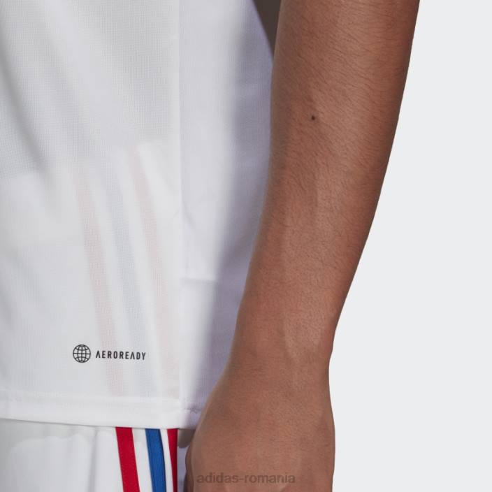 Adidas olympique lyonnais 22/23 tricou acasă alb adidas bărbați alb 2JBN13830