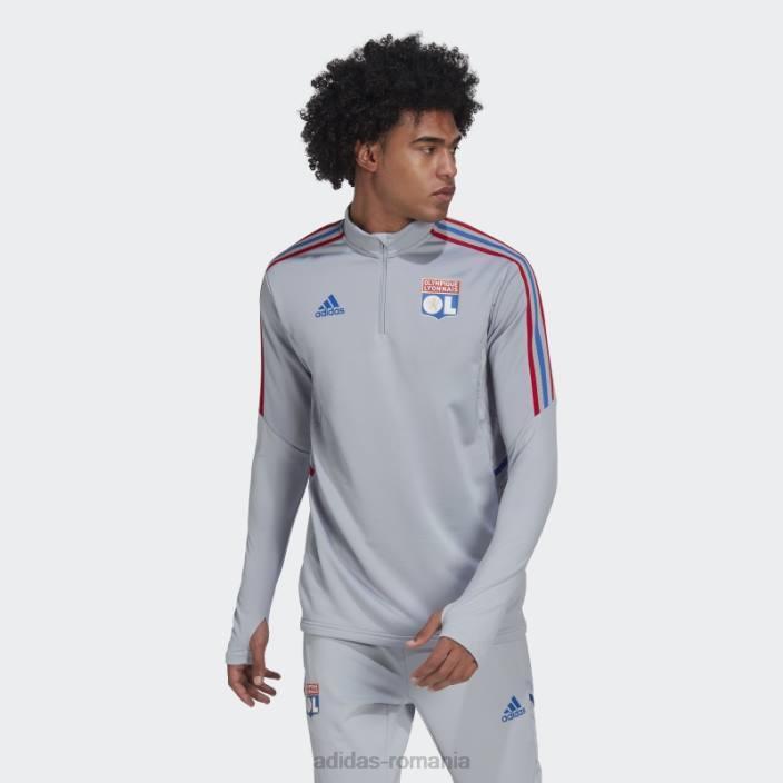 Adidas olympique lyonnais tiro 21 top de antrenament argint bărbați argint 2JBN14179