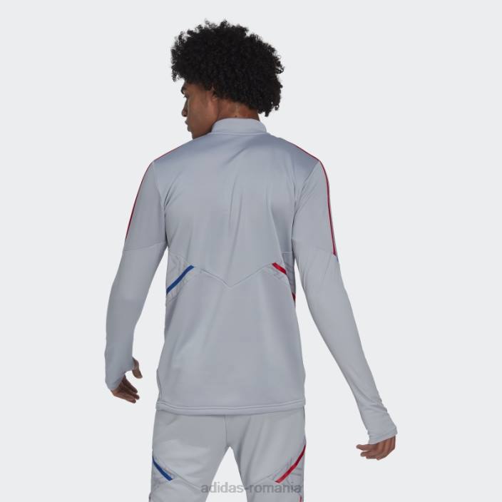 Adidas olympique lyonnais tiro 21 top de antrenament argint bărbați argint 2JBN14179