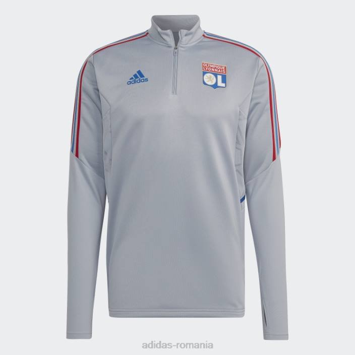 Adidas olympique lyonnais tiro 21 top de antrenament argint bărbați argint 2JBN14179
