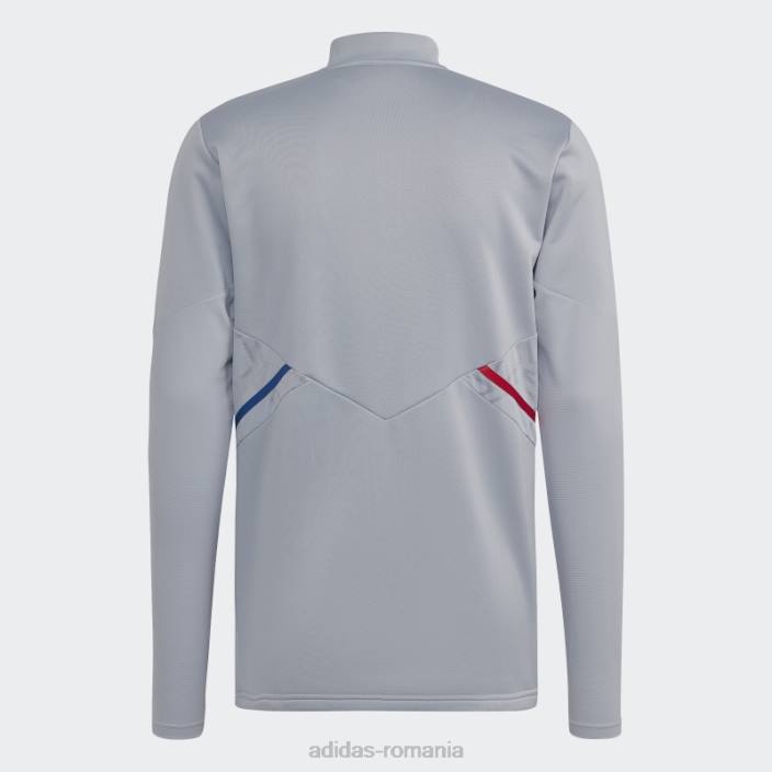 Adidas olympique lyonnais tiro 21 top de antrenament argint bărbați argint 2JBN14179