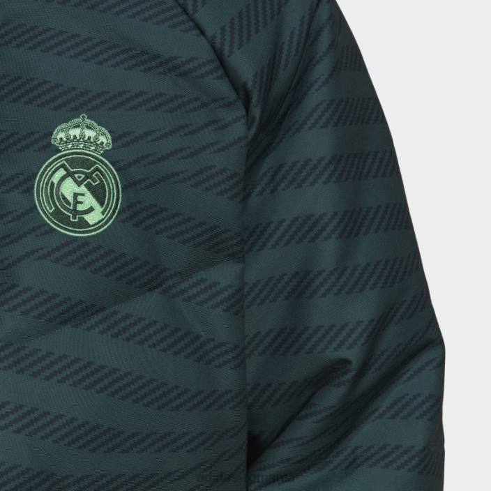 Adidas palton negru din puf real madrid bărbați negru/verde 2JBN14218