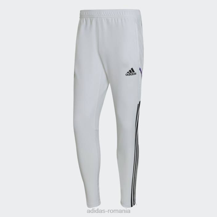 Adidas pantaloni de antrenament alb real madrid condivo 22 bărbați alb 2JBN14417