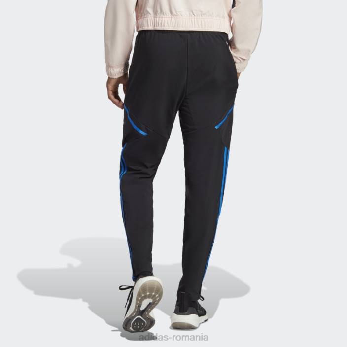 Adidas pantaloni de trening de prezentare manchester united strălucesc albastru bărbați negru/albastru strălucitor 2JBN13481