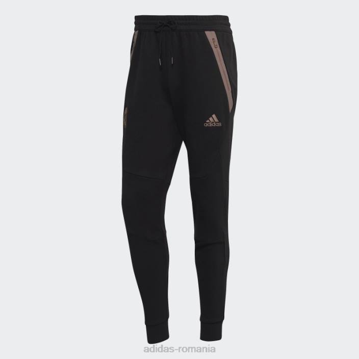 Adidas pantaloni de trening de voiaj real madrid negru bărbați negru/violet 2JBN13646