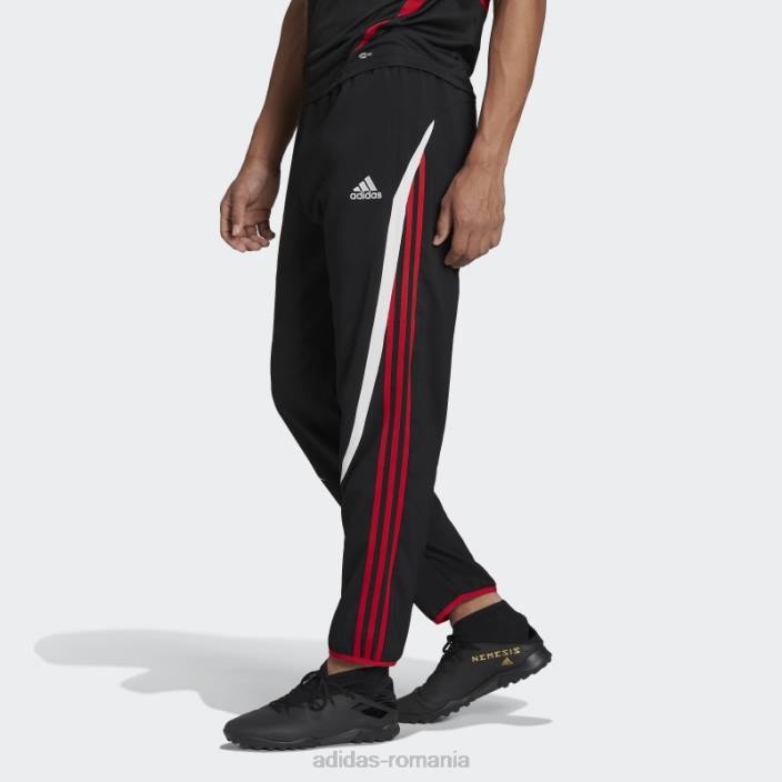 Adidas pantaloni de trening țesuți manchester united teamgeist negru adidas bărbați negru 2JBN15300