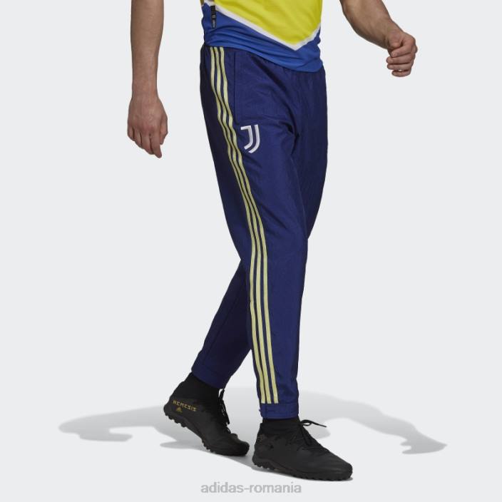 Adidas pantaloni de trening țesut cu iconițele juventus albastre victorie bărbați albastru victorie 2JBN15136