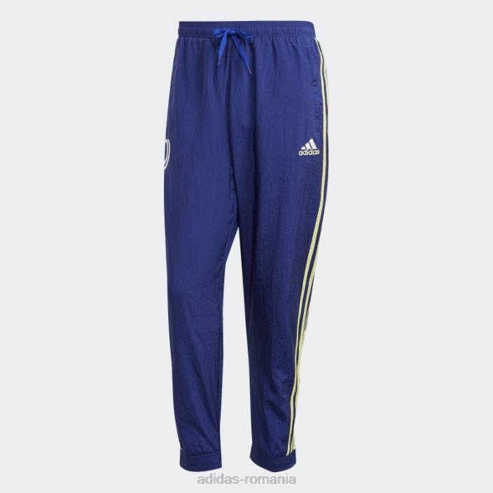 Adidas pantaloni de trening țesut cu iconițele juventus albastre victorie bărbați albastru victorie 2JBN15136