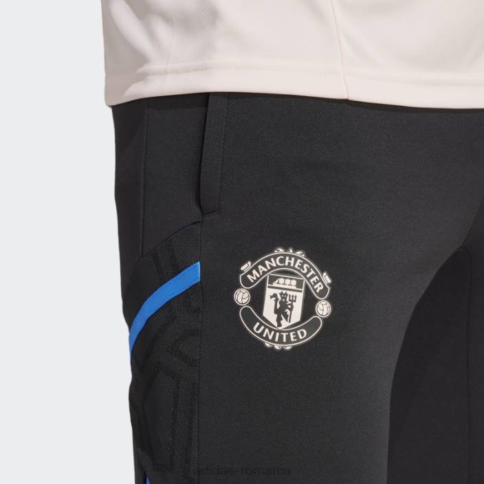 Adidas pantaloni de trening manchester united condivo 22 de antrenament strălucire albastru elegant bărbați negru/albastru strălucitor 2JBN13149