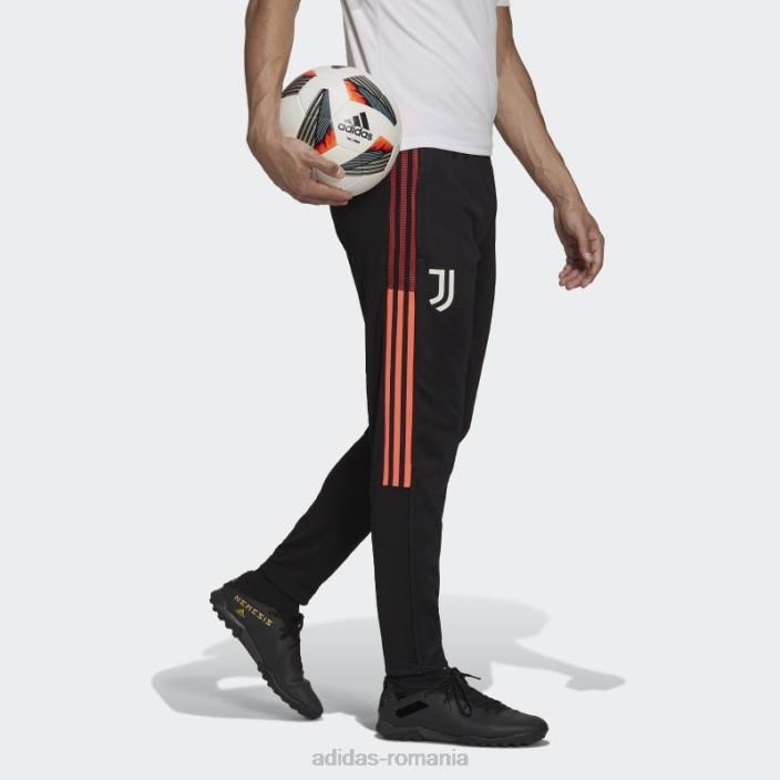 Adidas pantaloni de trening negru juventus tiro de antrenament adidas bărbați negru/turbo 2JBN15051