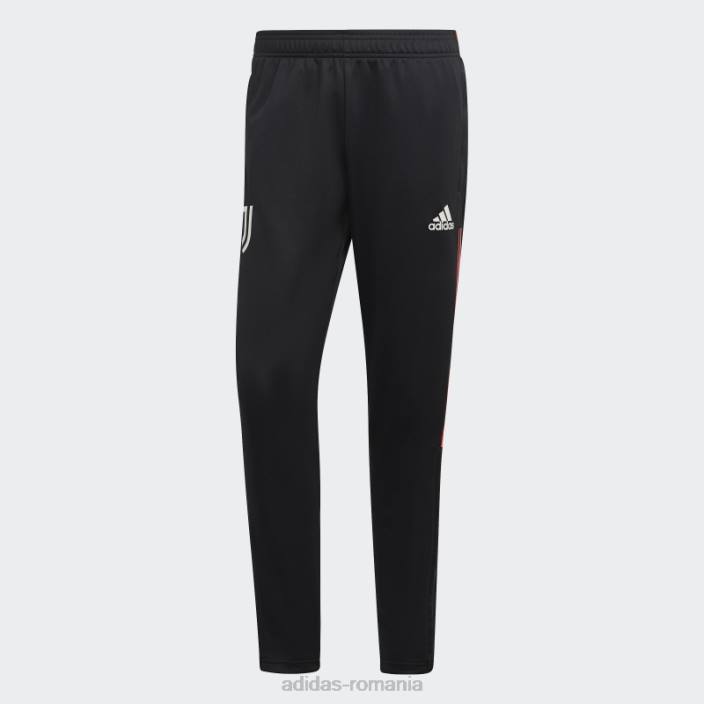 Adidas pantaloni de trening negru juventus tiro de antrenament adidas bărbați negru/turbo 2JBN15051