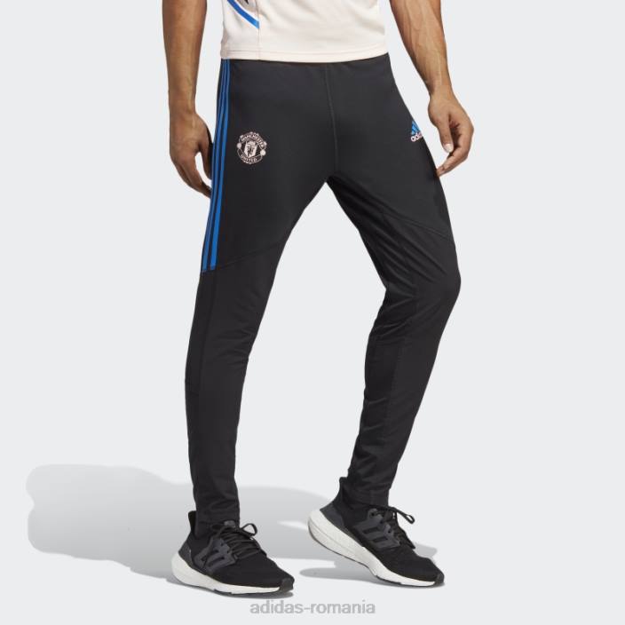 Adidas pantaloni de trening negru manchester united condivo 22 pro bărbați negru/albastru strălucitor 2JBN13810