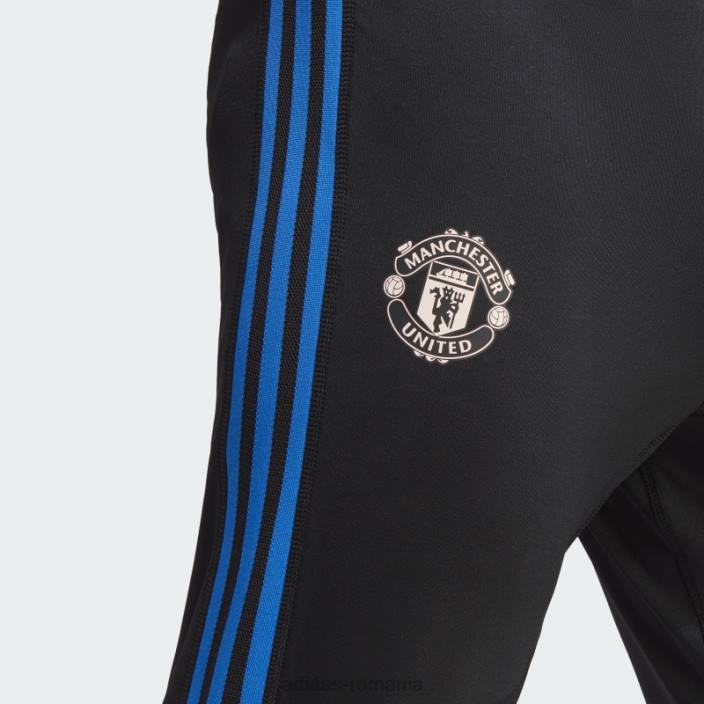 Adidas pantaloni de trening negru manchester united condivo 22 pro bărbați negru/albastru strălucitor 2JBN13810