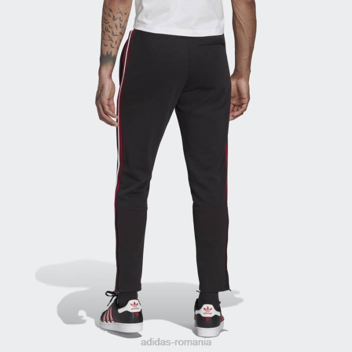 Adidas pantaloni de trening negru manchester united dna cu 3 dungi bărbați negru 2JBN14285