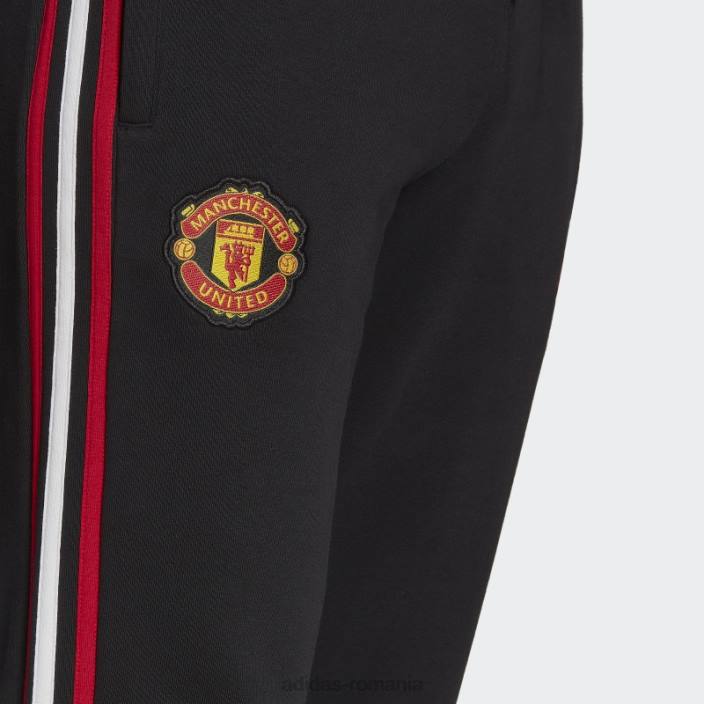 Adidas pantaloni de trening negru manchester united dna cu 3 dungi bărbați negru 2JBN14285