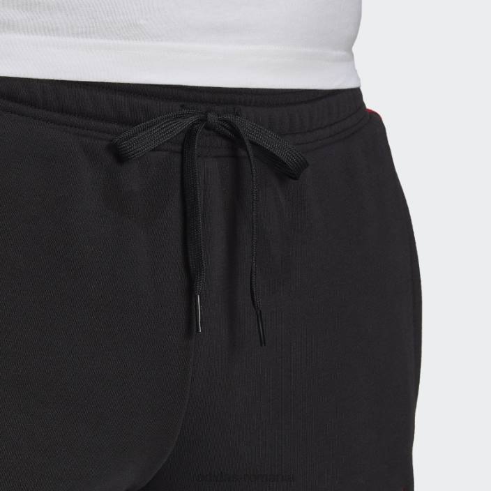 Adidas pantaloni de trening negru manchester united dna cu 3 dungi bărbați negru 2JBN14285
