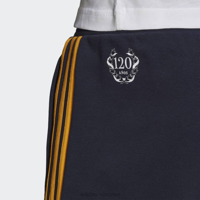 Adidas pantaloni de trening pentru transpirație real madrid, bleumarin de noapte, cu 3 dungi bărbați marina de noapte 2JBN15221