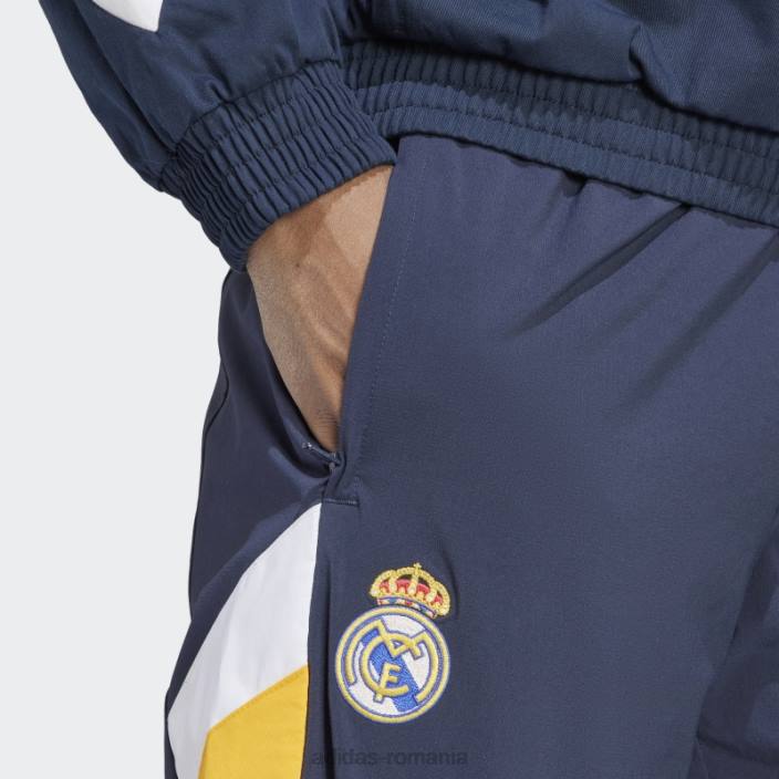 Adidas pantaloni țesuți icoană real madrid bleumarin de noapte adidas bărbați marina de noapte 2JBN6057