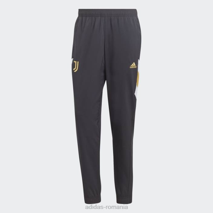 Adidas pantaloni negri împletiti icon juventus bărbați negru 2JBN6077