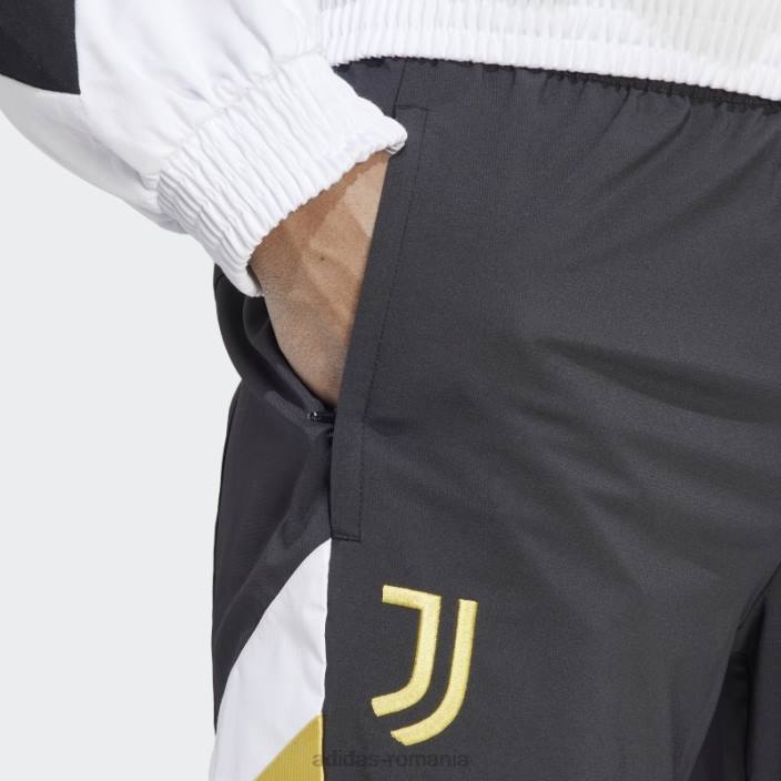 Adidas pantaloni negri împletiti icon juventus bărbați negru 2JBN6077