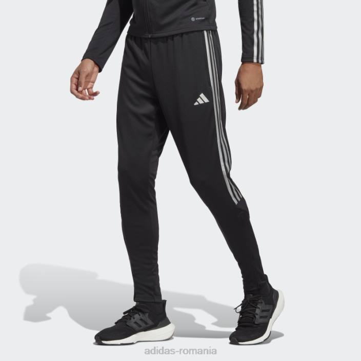 Adidas pantaloni reflectorizanti tiro negri adidas bărbați negru argintiu 2JBN6144