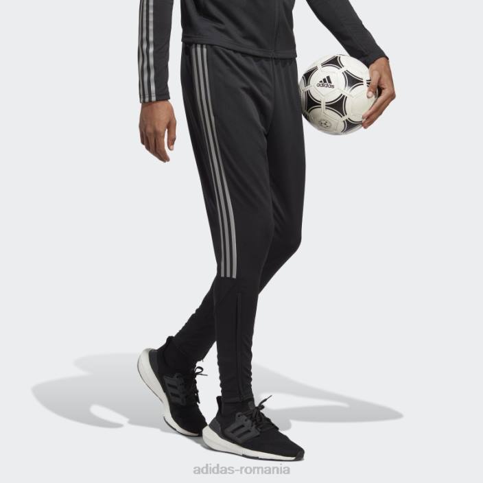 Adidas pantaloni reflectorizanti tiro negri adidas bărbați negru argintiu 2JBN6144