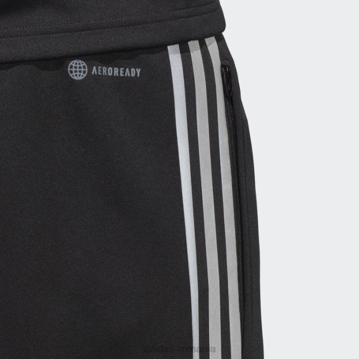 Adidas pantaloni reflectorizanti tiro negri adidas bărbați negru argintiu 2JBN6144