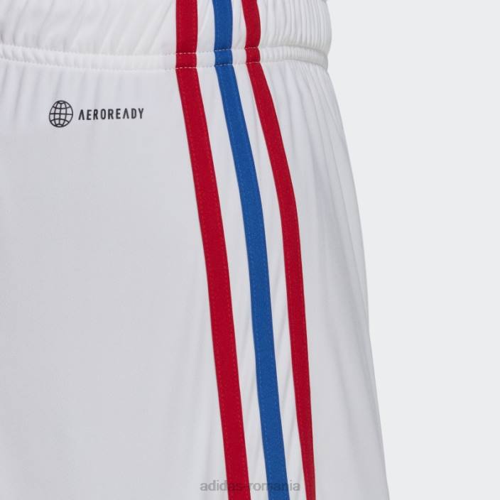 Adidas pantaloni scurți acasă olympique lyonnais 22/23 alb adidas bărbați alb 2JBN14418