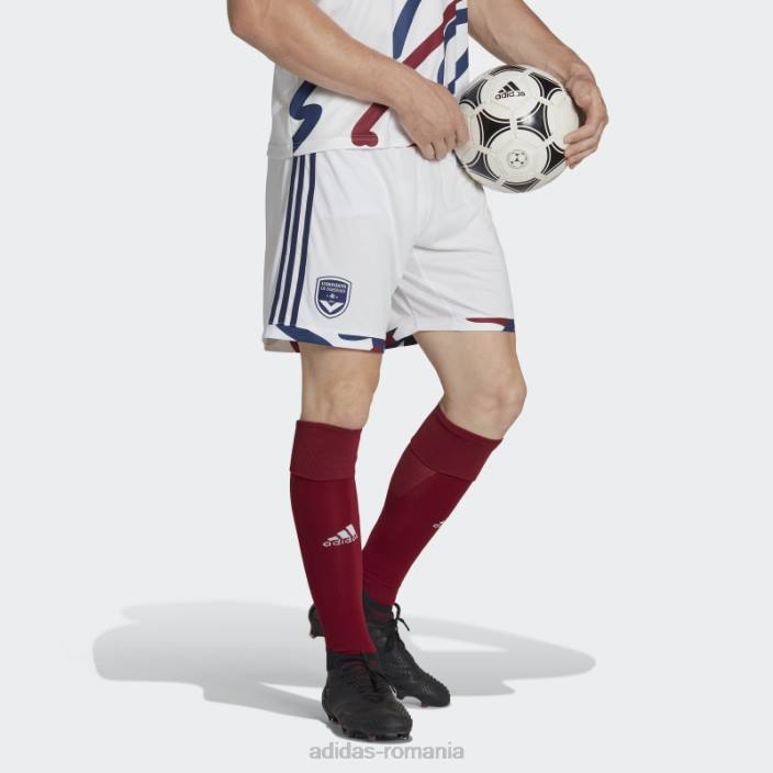 Adidas pantaloni scurți adidas girondins de bordeaux 22/23 away bărbați alb 2JBN14403