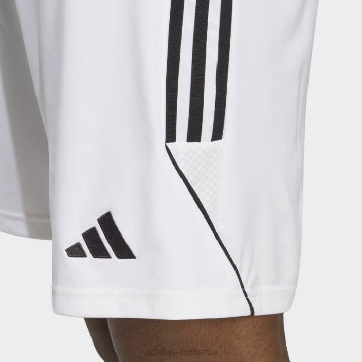 Adidas pantaloni scurți albi din liga tiro 23 bărbați alb negru 2JBN5236
