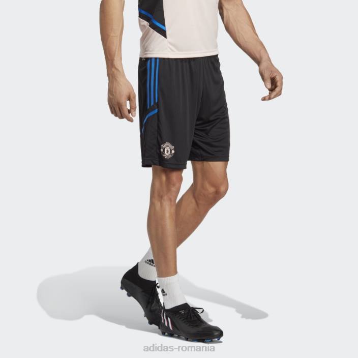 Adidas pantaloni scurți de antrenament manchester united condivo 22 negru bărbați negru/albastru strălucitor 2JBN13903