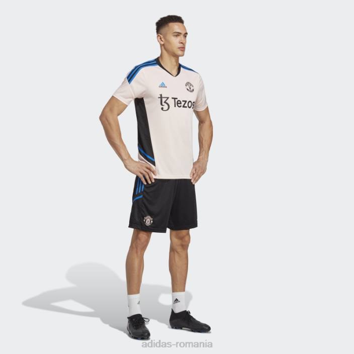 Adidas pantaloni scurți de antrenament manchester united condivo 22 negru bărbați negru/albastru strălucitor 2JBN13903