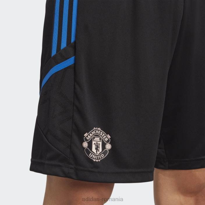 Adidas pantaloni scurți de antrenament manchester united condivo 22 negru bărbați negru/albastru strălucitor 2JBN13903