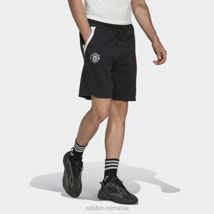 Adidas pantaloni scurți de călătorie manchester united negru adidas bărbați negru 2JBN14250