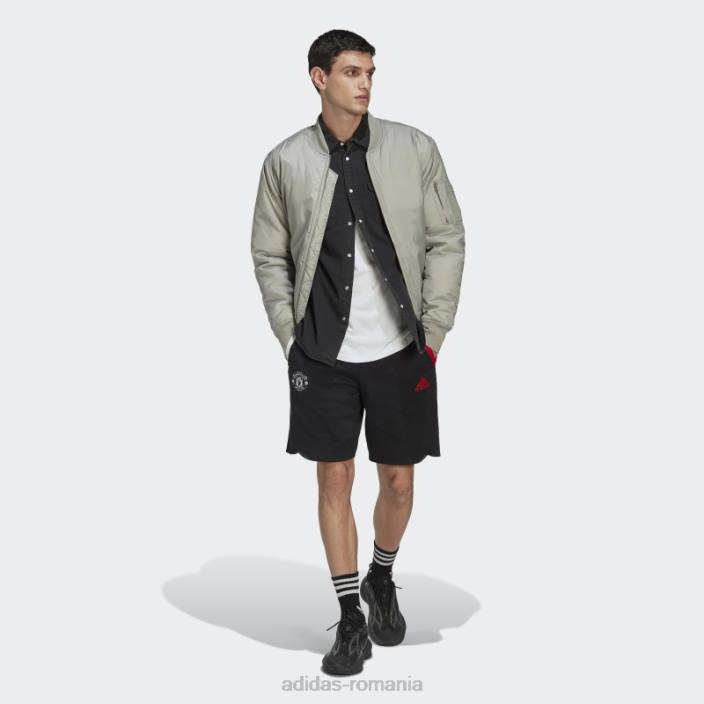 Adidas pantaloni scurți de călătorie manchester united negru adidas bărbați negru 2JBN14250