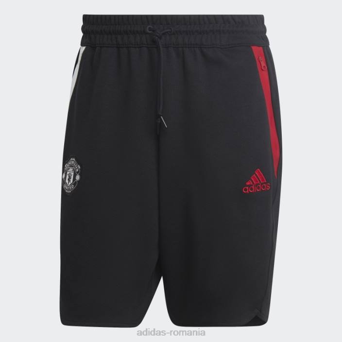 Adidas pantaloni scurți de călătorie manchester united negru adidas bărbați negru 2JBN14250