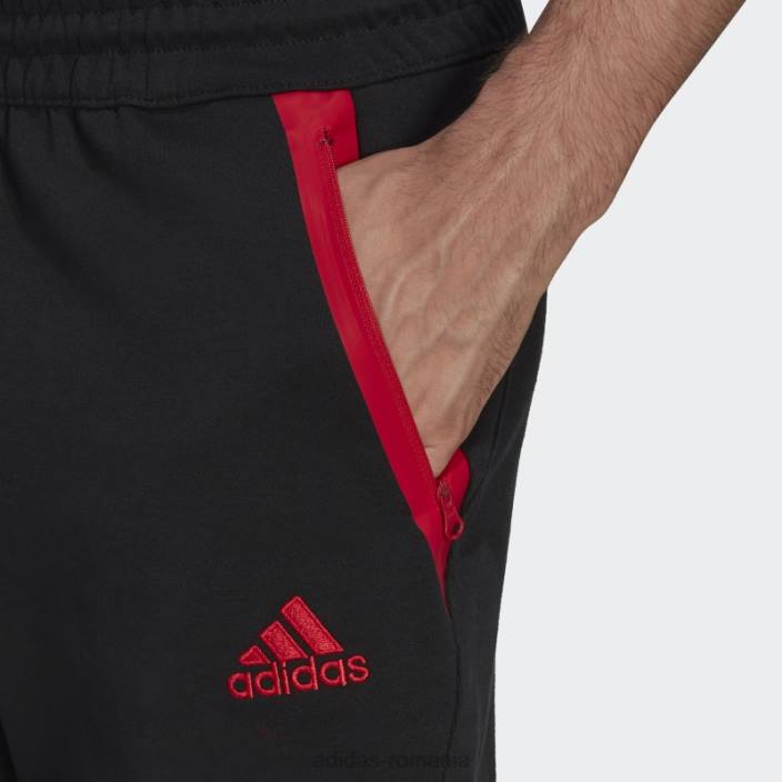 Adidas pantaloni scurți de călătorie manchester united negru adidas bărbați negru 2JBN14250