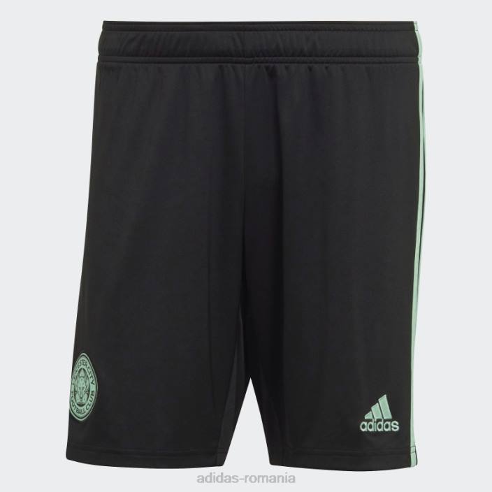 Adidas pantaloni scurți de deplasare leicester city fc 22/23 negru bărbați negru 2JBN14252