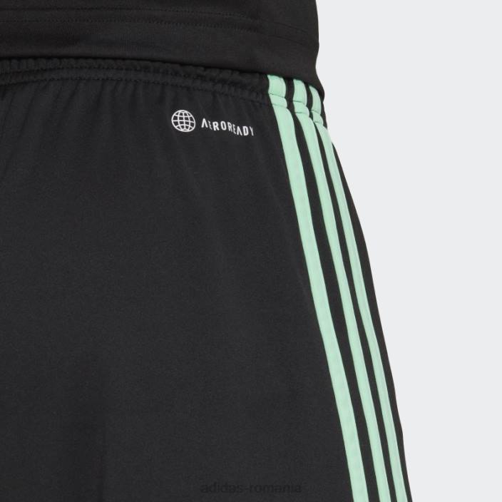 Adidas pantaloni scurți de deplasare leicester city fc 22/23 negru bărbați negru 2JBN14252