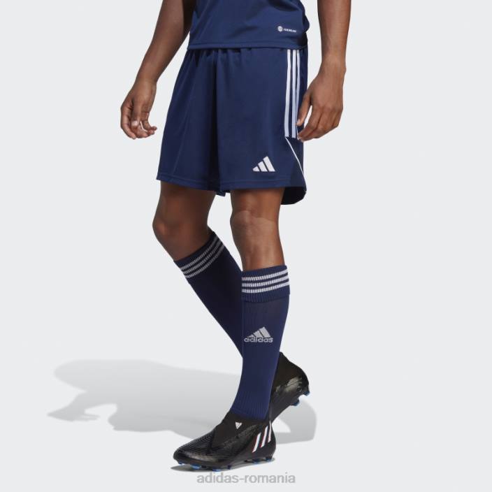 Adidas pantaloni scurți de liga tiro 23 bleumarin bărbați bleumarin/alb 2JBN6244