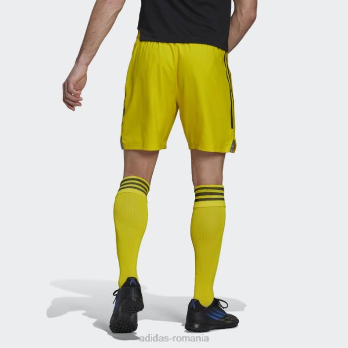 Adidas pantaloni scurți galbeni condivo 22 pentru ziua meciului bărbați galben/negru 2JBN13726
