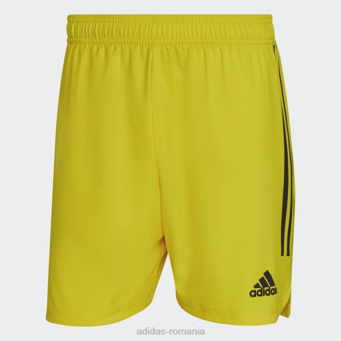 Adidas pantaloni scurți galbeni condivo 22 pentru ziua meciului bărbați galben/negru 2JBN13726