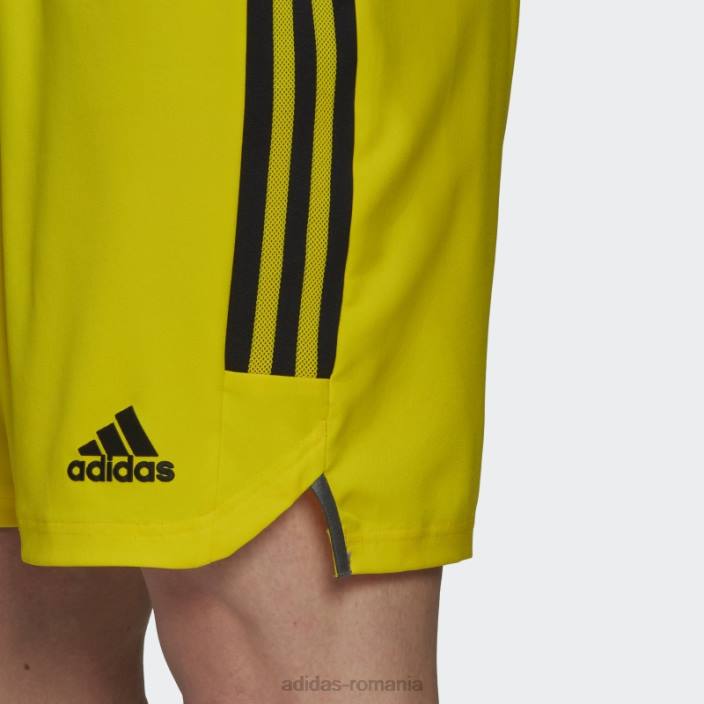 Adidas pantaloni scurți galbeni condivo 22 pentru ziua meciului bărbați galben/negru 2JBN13726