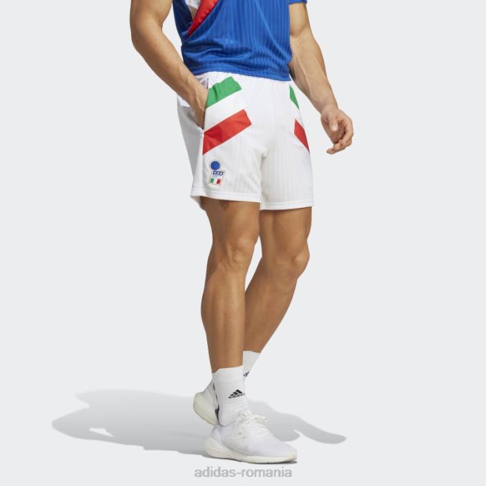 Adidas pantaloni scurți icon italia alb bărbați alb 2JBN6236