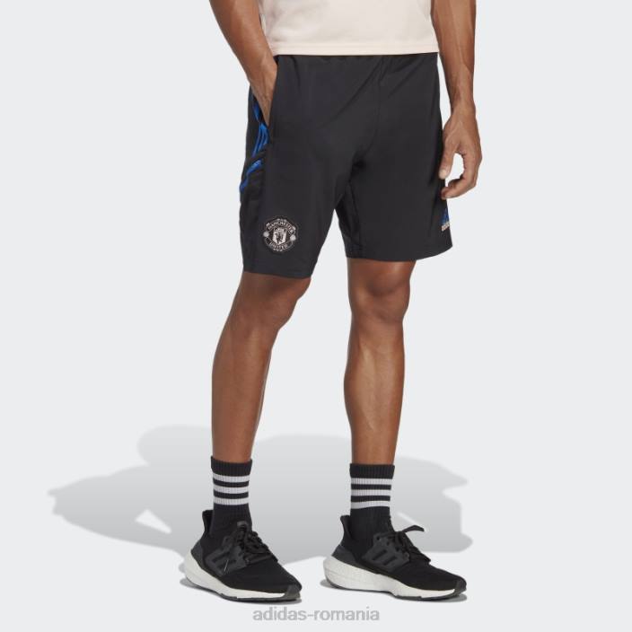 Adidas pantaloni scurți manchester united condivo 22 downtime negru bărbați negru/albastru strălucitor 2JBN14125