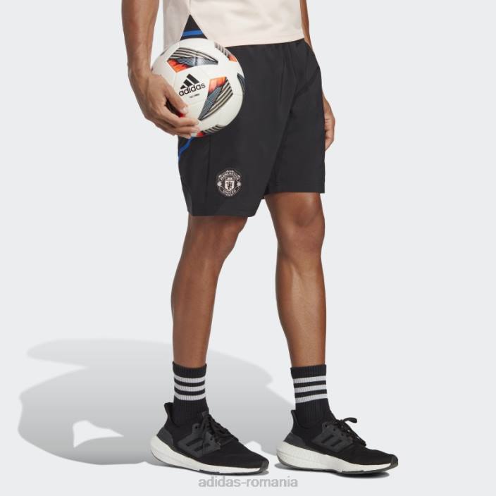 Adidas pantaloni scurți manchester united condivo 22 downtime negru bărbați negru/albastru strălucitor 2JBN14125