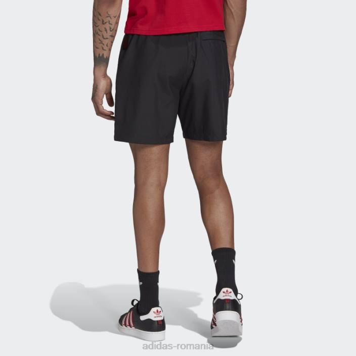 Adidas pantaloni scurți manchester united dna downtime negru adidas bărbați negru 2JBN14148