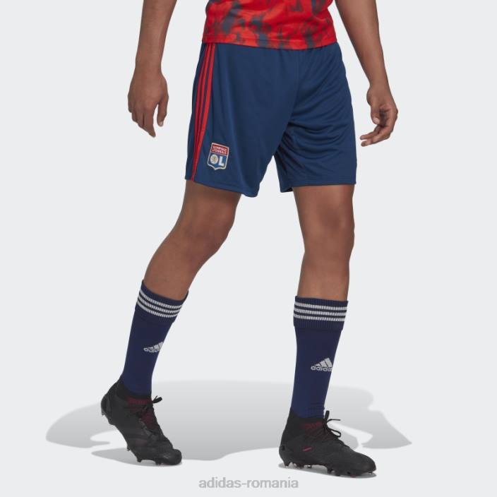 Adidas pantaloni scurți mystery blue olympique lyonnais 22/23 deplasare bărbați misterul albastru 2JBN14368